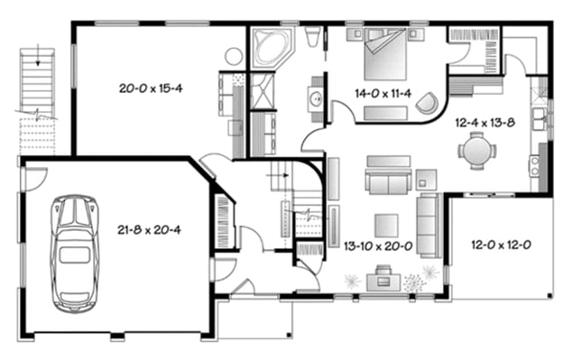 Duplex floorplans example.