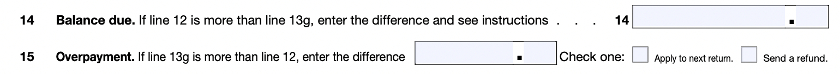 Form 941 Part 1 - Line 14-15.