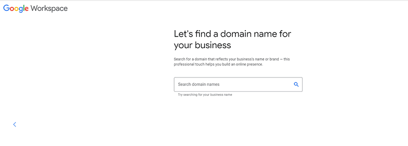 Find a domain name for your business.