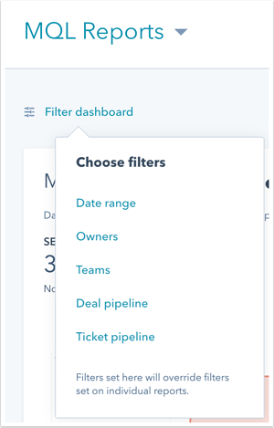 HubSpot data filtering features.