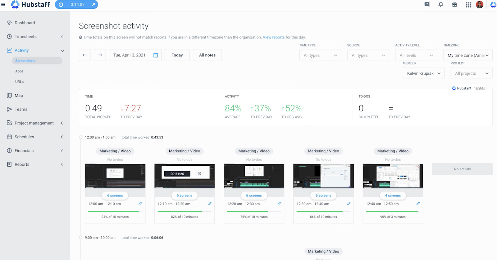 Keep Idle Time Setting in Hubstaff Time Tracking