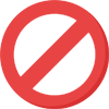 No effect sign.