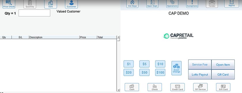 POS Nation payment screen.