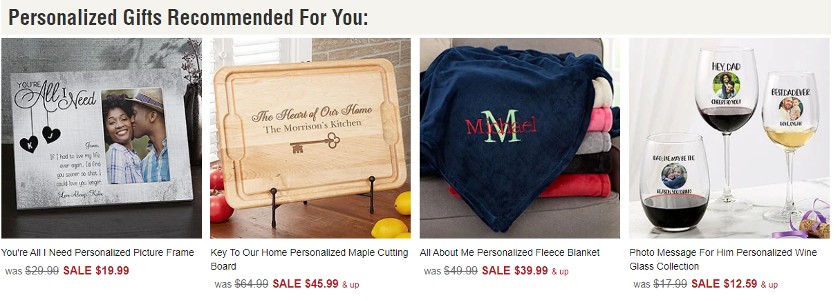 Personalized practical gifts from Personalization mall.