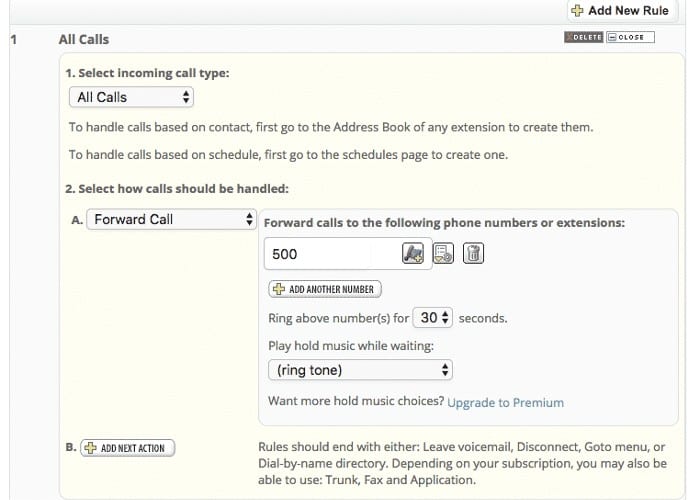 Phone.com call handling feature are set to properly route inbound callers to their desired destination.