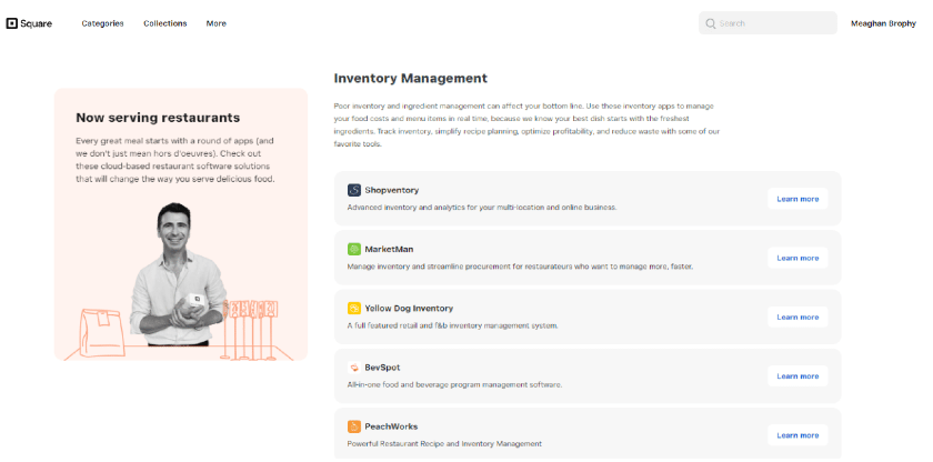 Square’s inventory management.