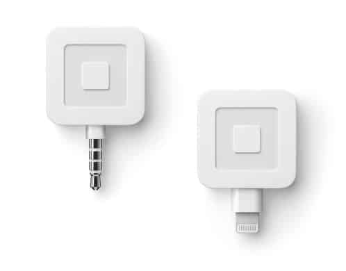 Free magstripe/swipe card reader is available with a headphone jack or lightning connector.