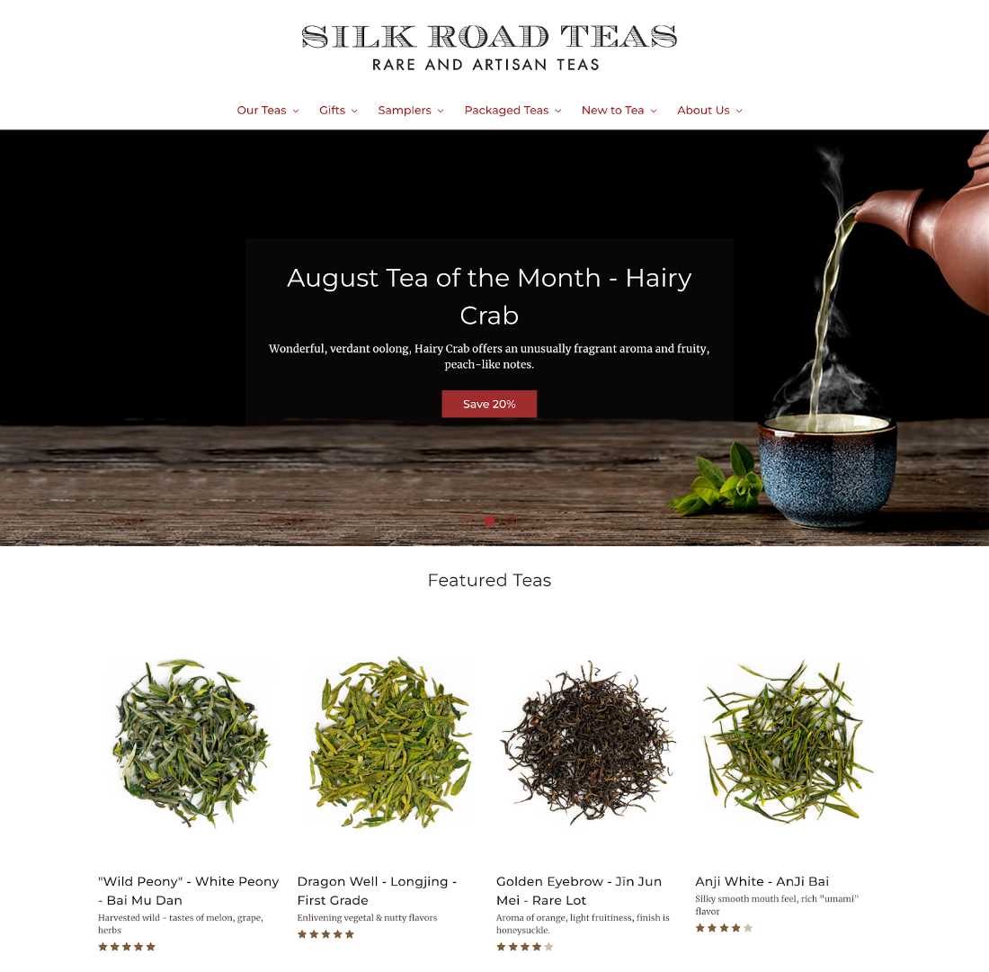 Silk Road Teas featured teas.