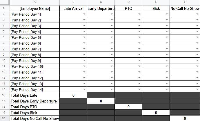 Employee Attendance Tracker What It Is How To Use One Free Template 