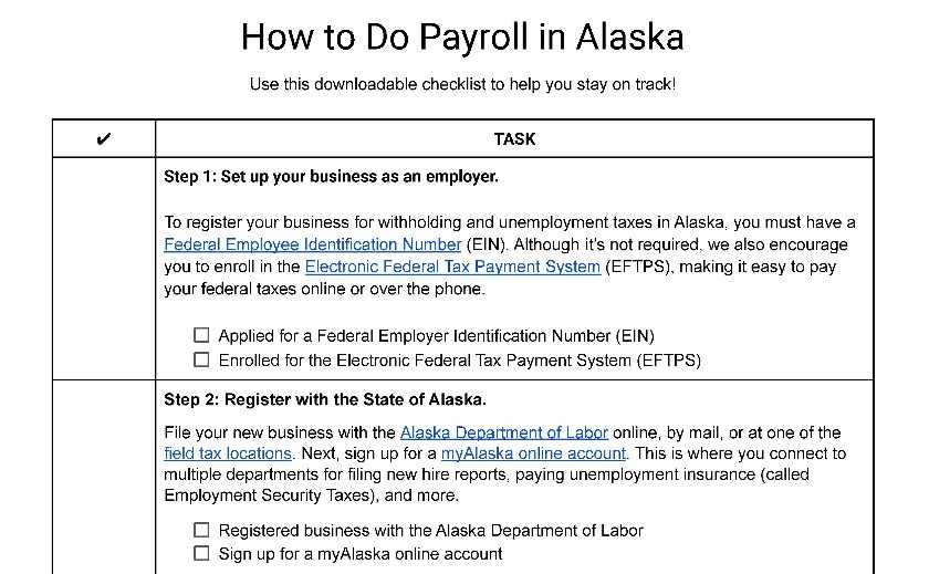 How to do payroll in Alaska.