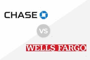 Chase vs Wells Fargo Business Checking logo.
