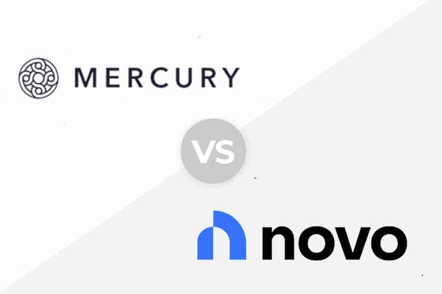 Mercury vs Novo Business Checking logo.