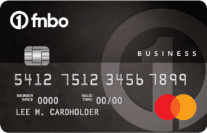 First National Bank of Omaha Business Edition Secured Visa Card sample.