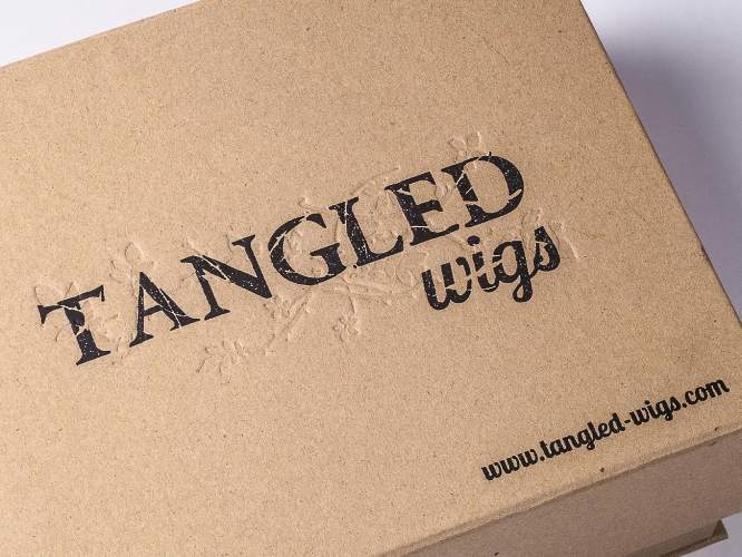 Tangled Wigs custom packaging.