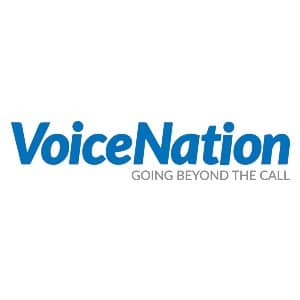VoiceNation logo that links to the VoiceNation homepage in a new tab.