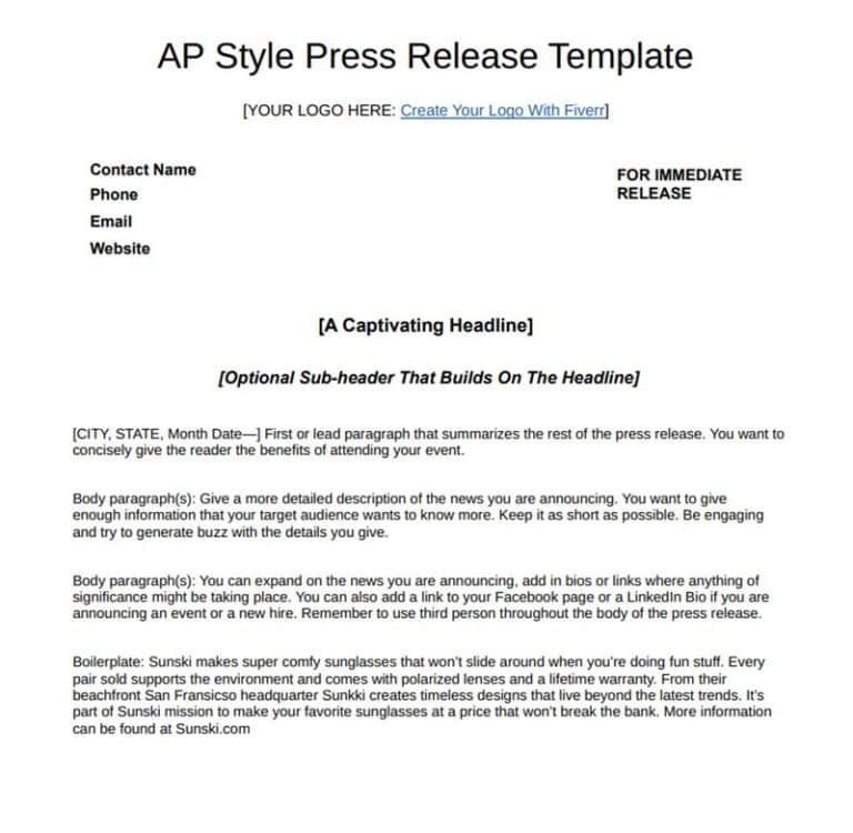 How to Write an AP Style Press Release (+ Free Template)
