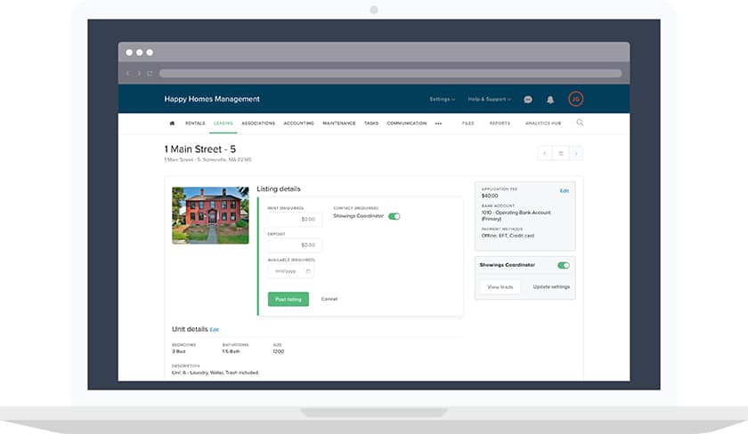 Buildium rental property listing tool.