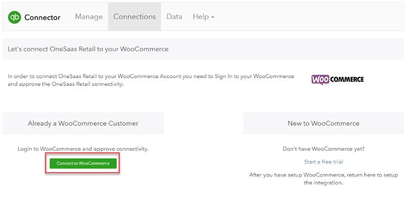 Creating or logging in to WooCommerce account.