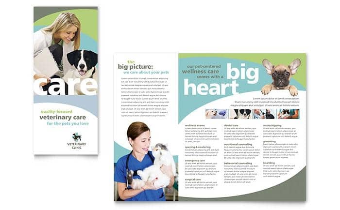 Fun and friendly brochure for a Vet Clinic.