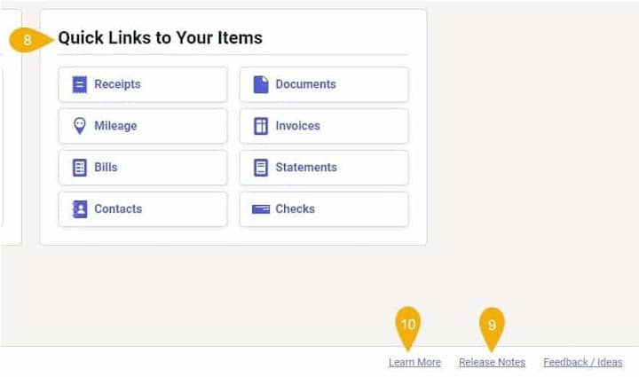 NeatFiles dashboard functions.