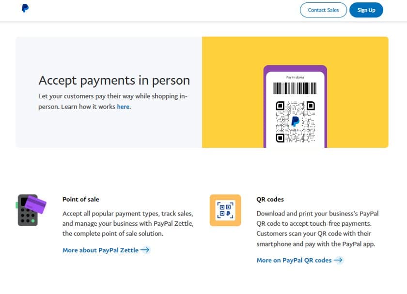 PayPal expansion to in-person payment processing.