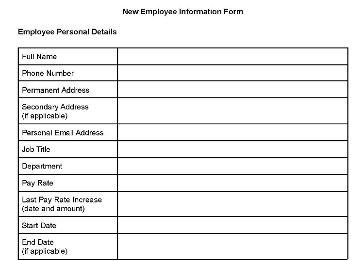 New Employee Information Form What It Is & What to Include (+ Free