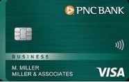 PNC Visa Business Credit Card sample.
