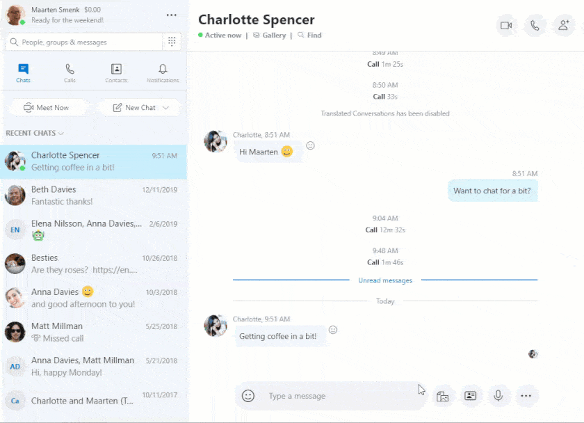 Skype custom reactions picker.