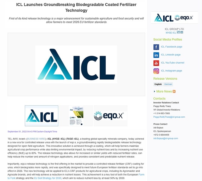ICL new service press release.