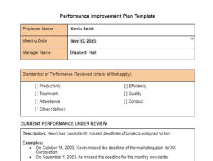 How to Create a Performance Improvement Plan (+ Template)