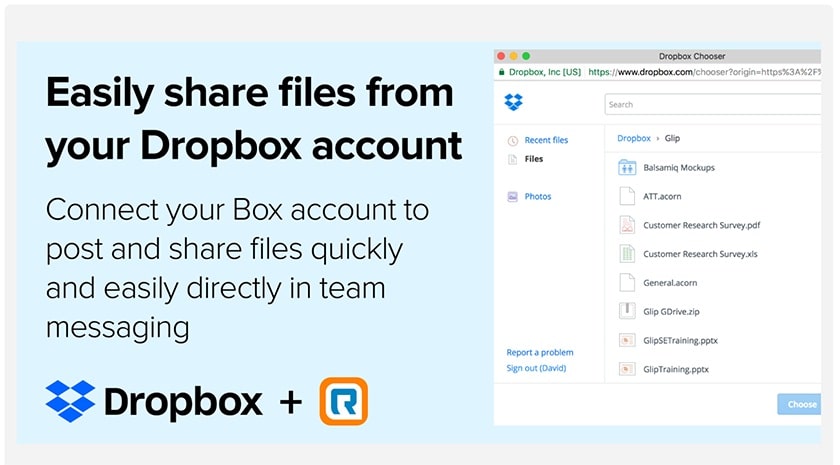 RingCentral and Dropbox integration