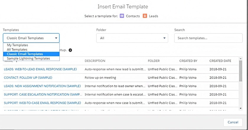 Salesforce fillable email templates.