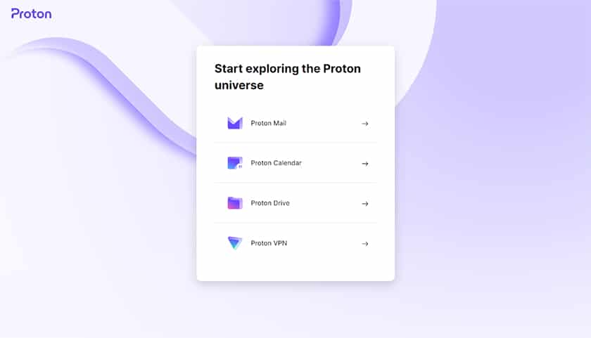 Start exploring the Proton apps