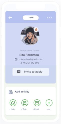 TenantCloud sample prospective tenant contact information.