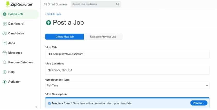ZipRecruiter makes creating and posting your job ad easy.