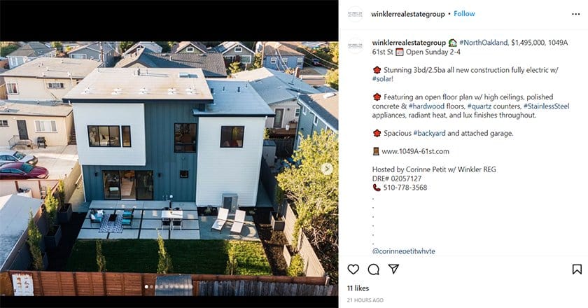 @winklerrealestategroup Instagram Aerial real estate photo