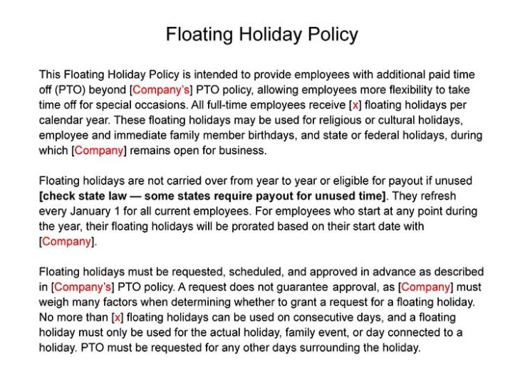 What Is a Floating Holiday? [+ Free Policy Template]