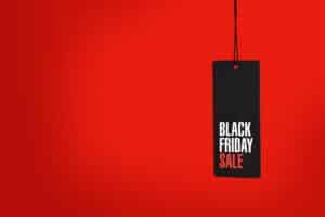 A black Friday sale tag.