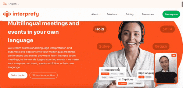 HubSpot example of a website with video chat bot