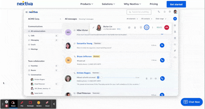 Nextiva lets you engage with customers and teams from one tool