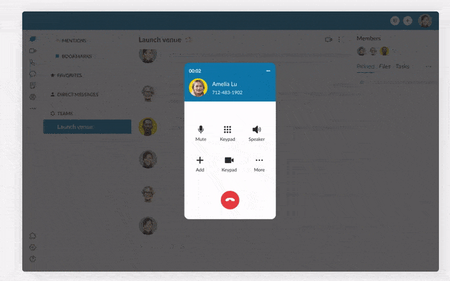 RingCentral's call flip feature, letting users switch calls from one device to another