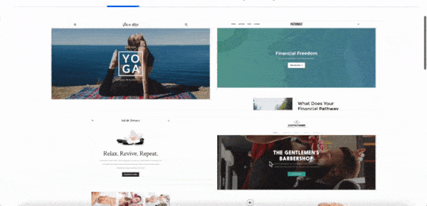 Weebly templates library
