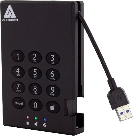 Amazon Apricorn 1TB Aegis Padlock USB 3.0 256-bit AES XTS