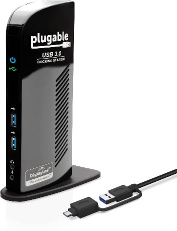 Amazon Plugable USB 3.0 Universal Laptop Docking Station Dual Monitor