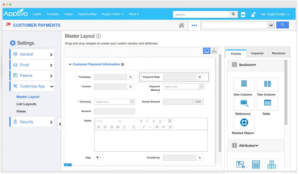 Apptivo Customer Payments.