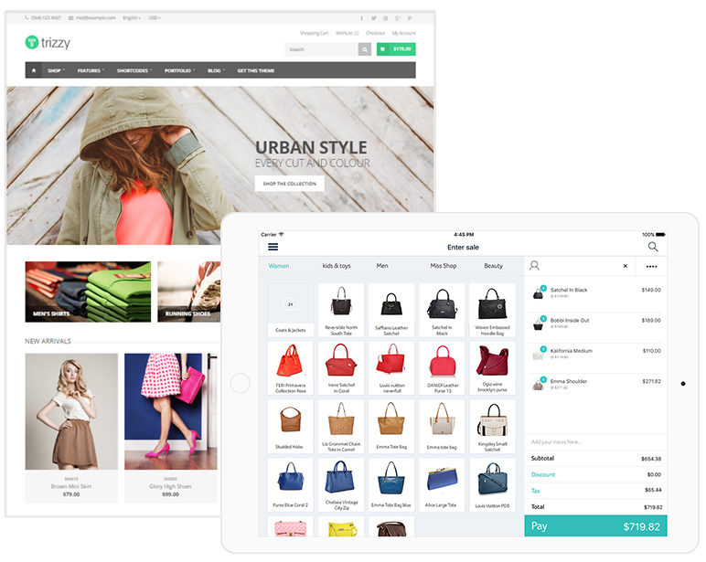 Hike's sample ecommerce store with product custom landing page and product page.