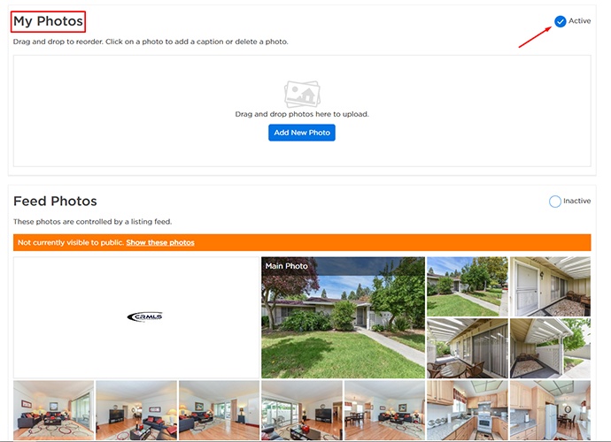 Direction of how to add photos on Zillow listings