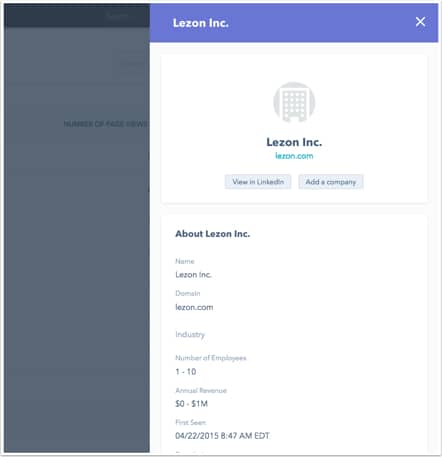 HubSpot contact activity and prospects tools