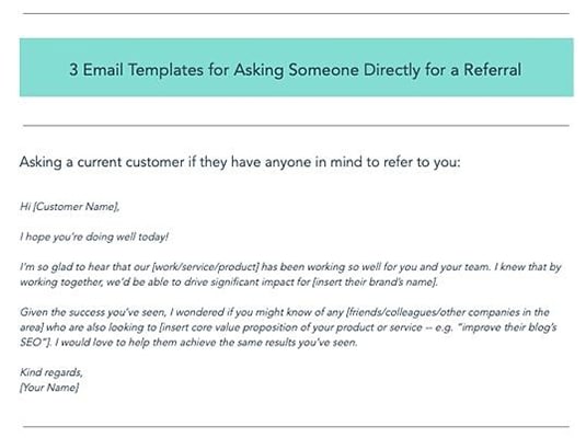HubSpot real estate using referral request emails
