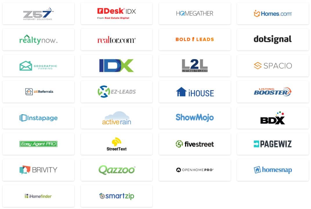 A list of Market Leader's Lead Stream partners with their respective logos.